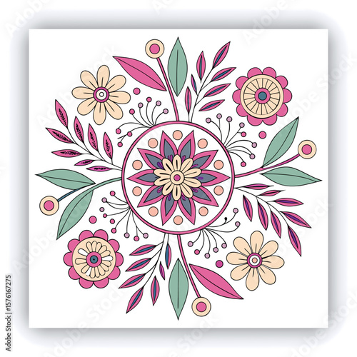 Elegant Black and White Mandala Patterns Illustration, A set of beautifully intricate black and white mandala patterns featuring symmetrical floral and geometric designs. Ideal for coloring pages, med