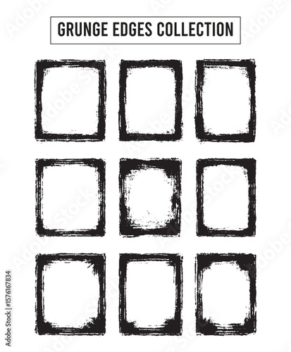 Textured Grunge Edges Collection – Torn, Dirty & Rough Border Effects