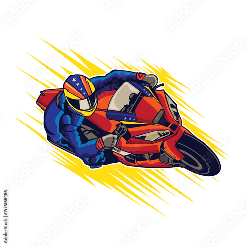 Motorcycle rider vector illustration, perfect for t shirt design