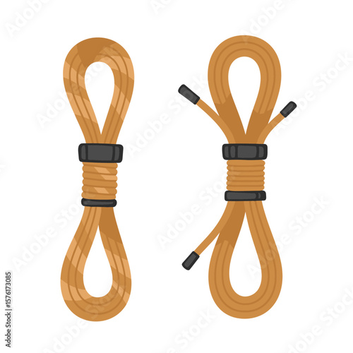 Two eyewear retainers one with straight ends the other split with black caps