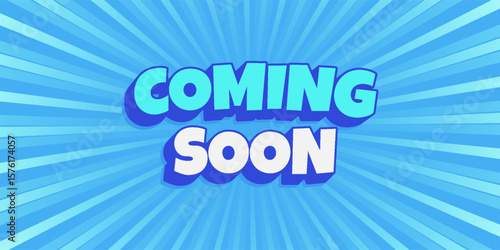 Editable text effect coming soon 3d cartoon template style premium vector illustration. eps 10