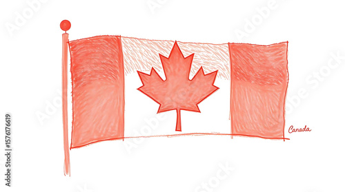 canadian flag painted on a wood