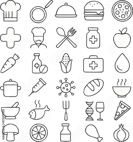  Food & Cooking Icon Bundle