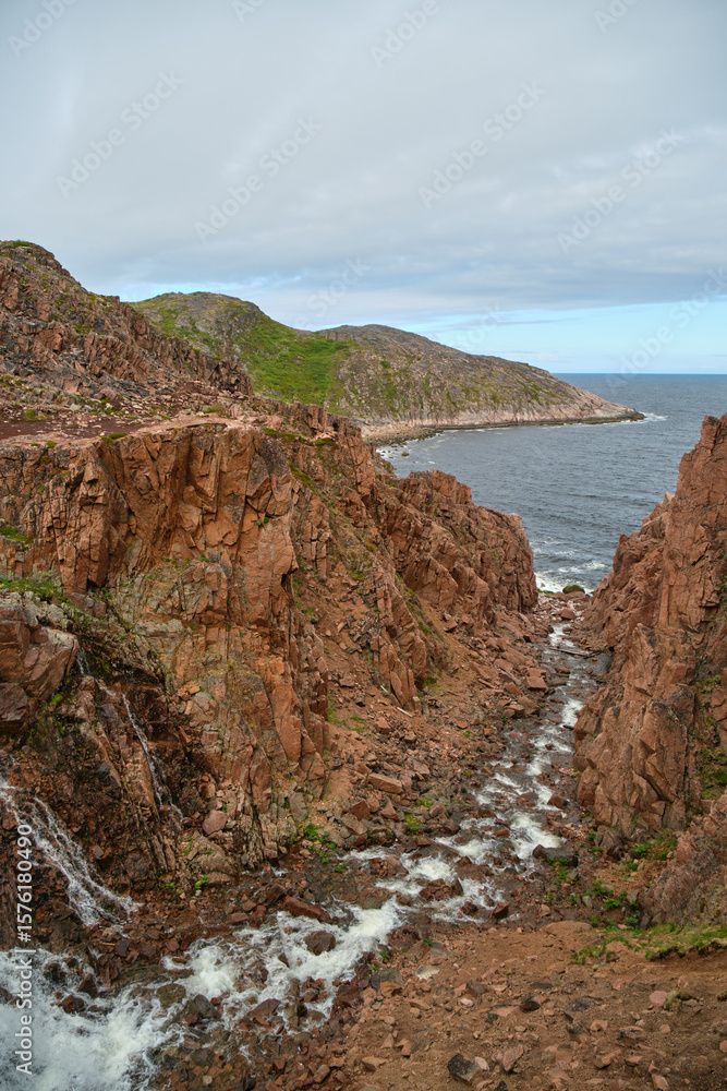 Fototapeta premium waterfall in the arctic