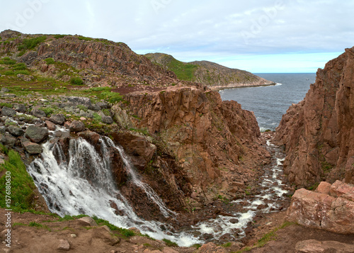 
waterfall in the arctic
