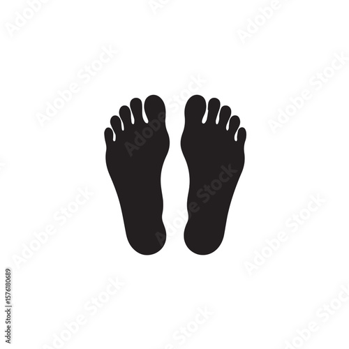 Barefoot human footprint isolated on a white background