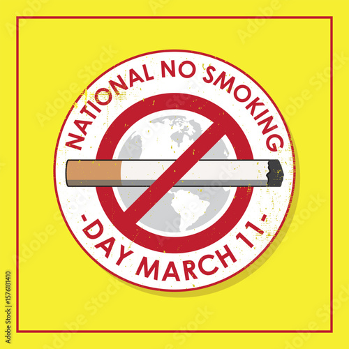 Vector Design National No Smoking Day – March 11.