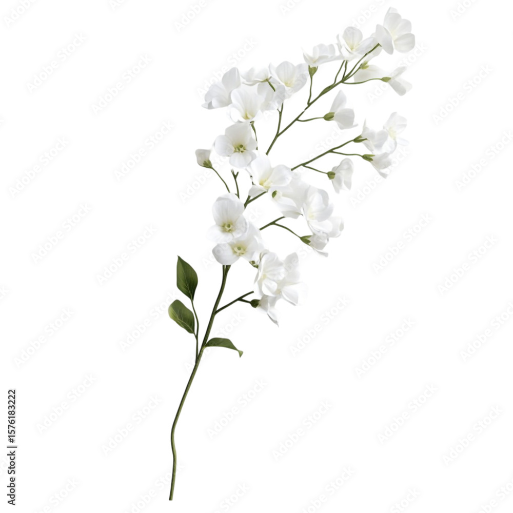 Obraz premium White flowers bloom amidst vibrant abstract lines a serene contrast of nature and art