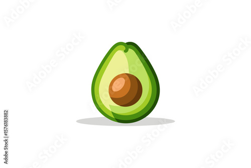 sliced avocado pit green texture detail