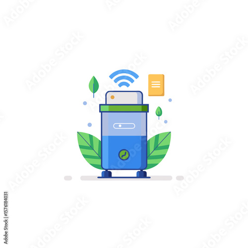small smart waste compactor leaf sensor technology