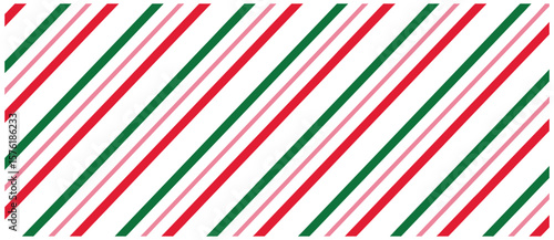  Christmas stripe candy cane seamless pattern background vector illustration.Seamless candy stripe pattern with diagonal red and green lines. Cane pattern with peppermint texture.