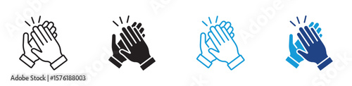 Hand clapping icon set . Applause symbol. Clapping hands icon , vector illustration .