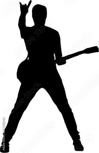 melodic guitar player vector ilustration 