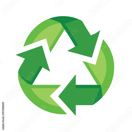 Green Recycle Logo Vector – Eco-Friendly Sustainability Symbol Design