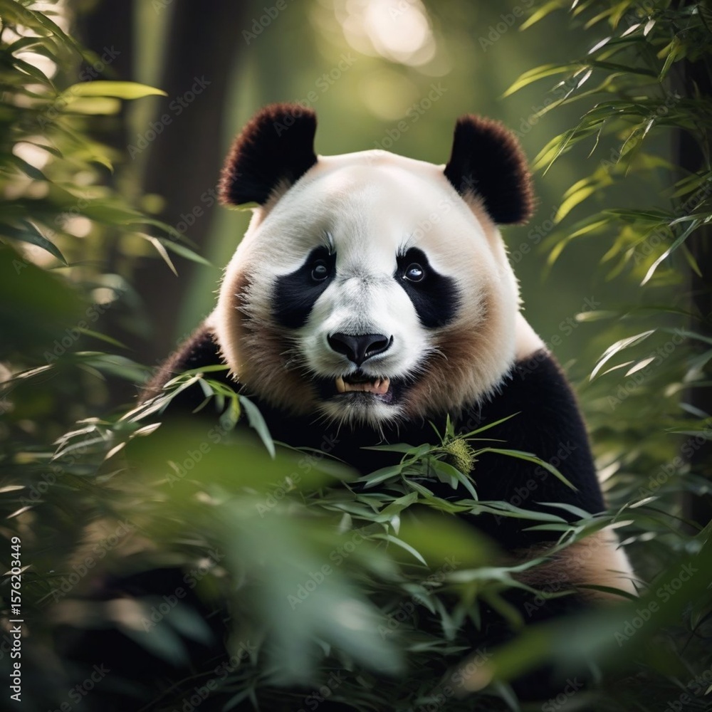 Obraz premium giant panda bear in the forest