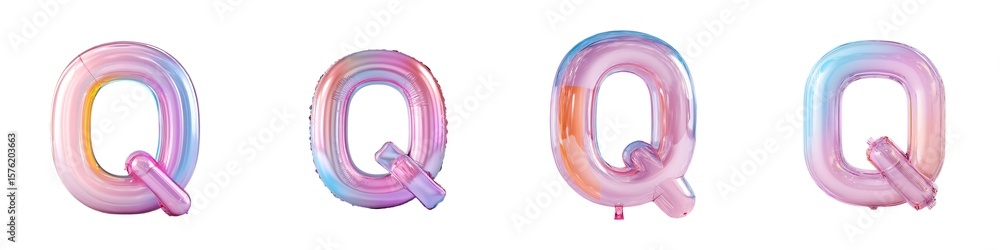 3d holographic liquid letter Q in y2k style isolated on a white background. Render of 3d neon inflated iridescent alphabet with rainbow effect. 3d vector y2k hologram letter. 97551796 1 3d holographic liquid letter Q in y2k style isolated on a white background. Render of 3d neon inflated iridescent alphabet with rainbow effect. 3d vector y2k hologram letter. 97551796 1