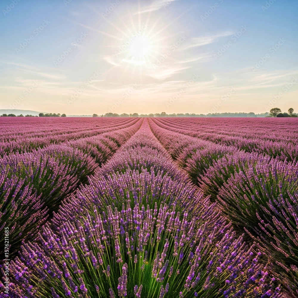 Naklejka premium lavender field in provence france