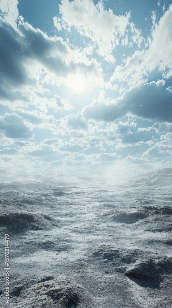 Fototapeta premium Scenic Rocky Landscape with Clouds and Sky View