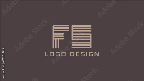 Contemporary FM logo design with strong letterform ideal for media companies, modern branding, and professional business identity