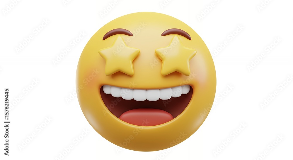 Fototapeta premium Funny happy digital emoticon