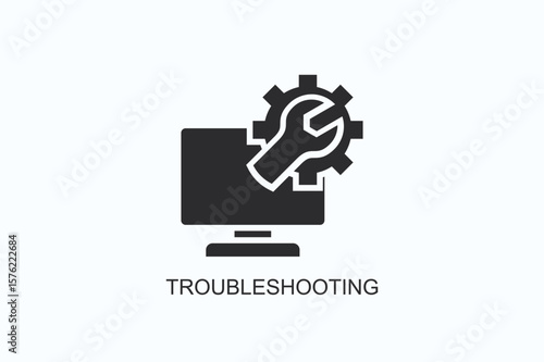 Troubleshooting Icon Or Logo Isolated Vector Illustration