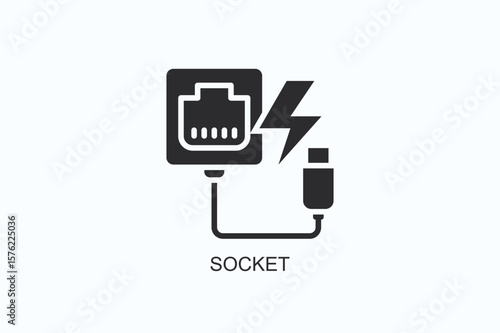 Socket Icon Or Logo Isolated Vector Illustration