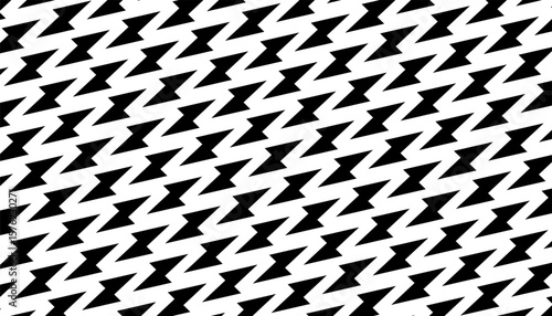 Black and white seamless pattern with sharp shape for sporty and modern background. Vector Format Illustration 