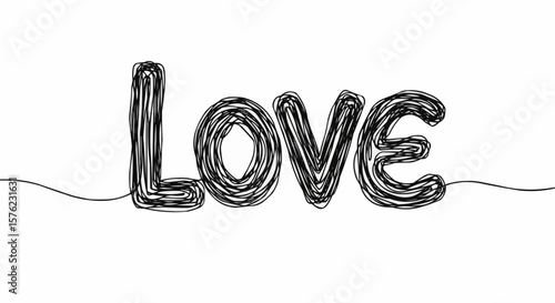 A simple yet beautiful illustration of the word "love" written in a handwritten style.