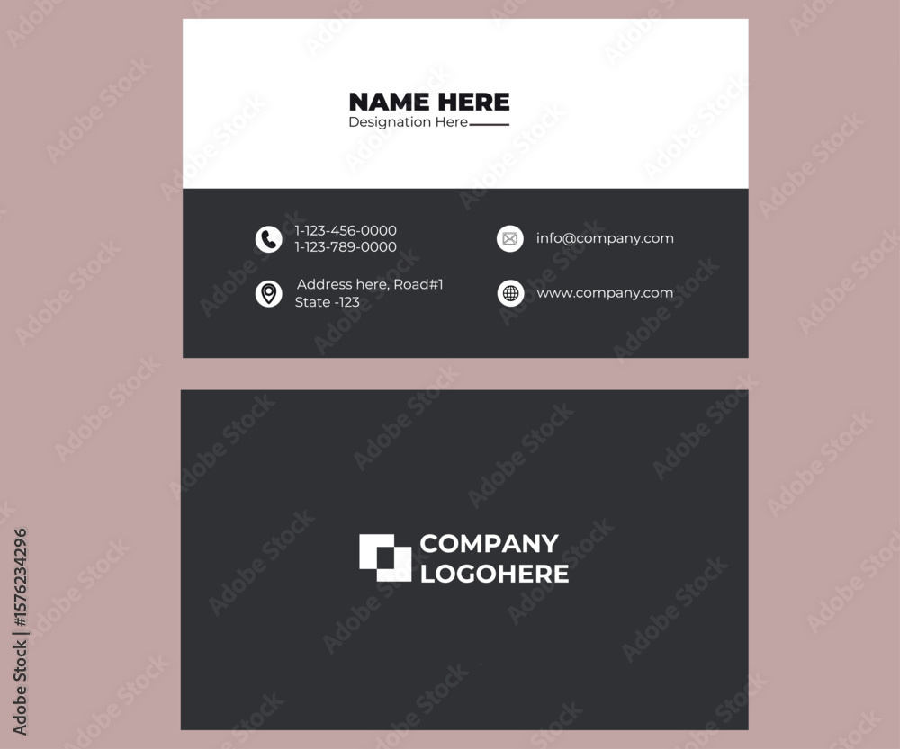 Naklejka premium Simple & Corporate Business Card
