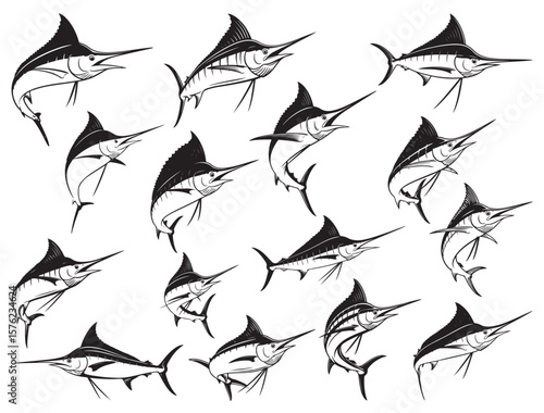 BLUE MARLIN FISH SILHOUETTE