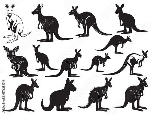 CUTE KANGAROO SILHOUETTE