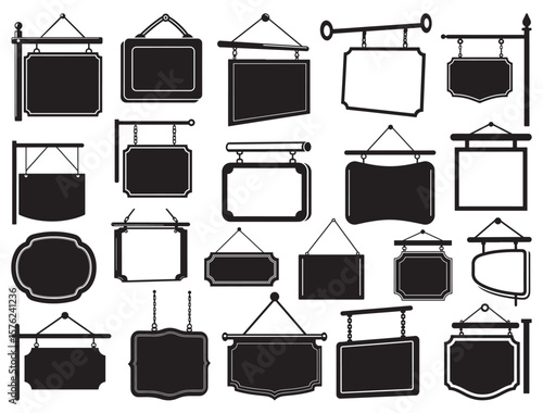 HANGING SIGN BOARD SILHOUETTE