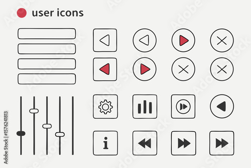 set of icons for web