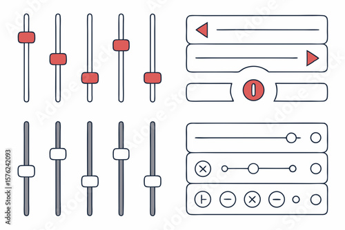 vector illustration of a set of icons