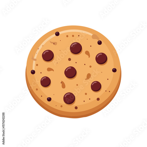 A delicious close-up of a chocolate chip cookie