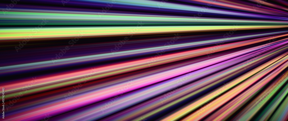 Εκτύπωση καμβά 3d render of abstract background, colorful bright neon stream light trails, energy portal tunnel, space hyper jump to another galaxy, high speed teleportation, machine learning, data flow, cyberspace