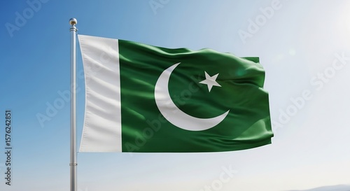 Wallpaper Mural pakistani flag for national Day or Independence Day of pakistan. Torontodigital.ca