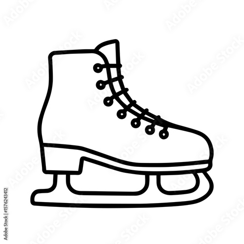 line icon ice skates vector on white background
Vector line icon on white background