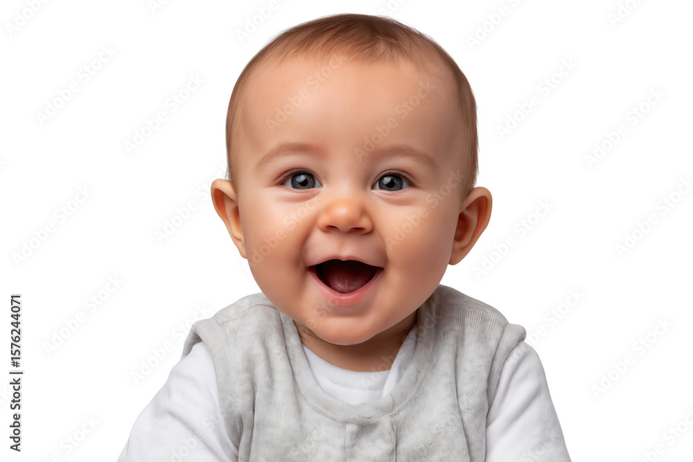 Adorable baby laughing isolated on transparent background Adorable baby laughing isolated on transparent background