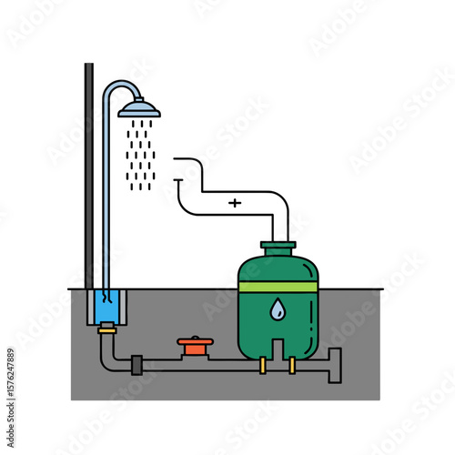 Shower Drainage. Greywater enters septic tank