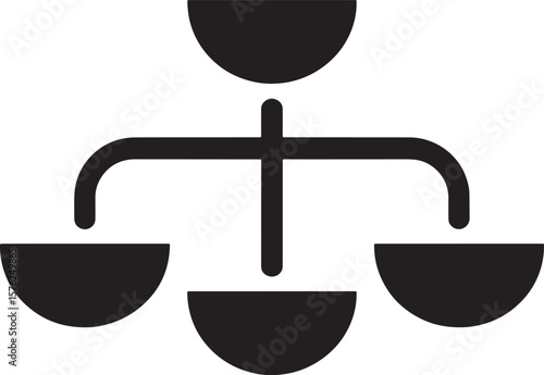 Justice Law Balance Scales Legal System Authority Icon Graphic