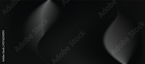 Black liquid digital art pattern, modern technology background, abstract vector design illustration