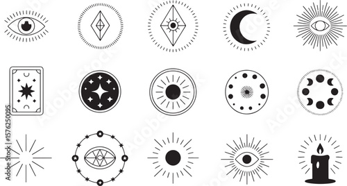 Abstract Geometric Esoteric Spiritual Mandala Symbol Sacred Graphics Vector