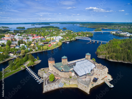 Aerial view of medieval Ola...