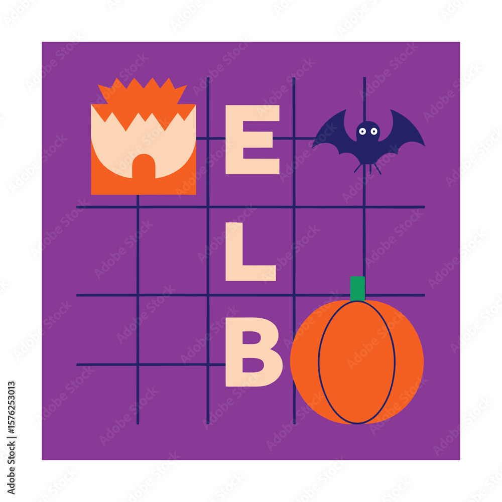 Fototapeta premium Halloween grid icons