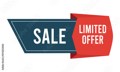 A bold "sale limited offer" banner, ideal for promotions, discounts, and marketing campaigns.