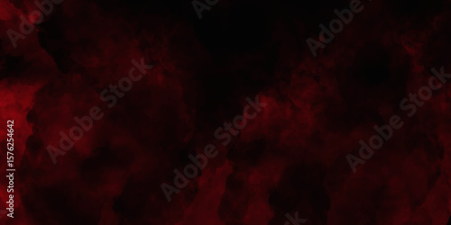 Red color powder explosion isolated on black background. Colorful dust explode. Paint Holi, dust particles splash. Network concept with spray. Futuristic technology element. 3D rendering.