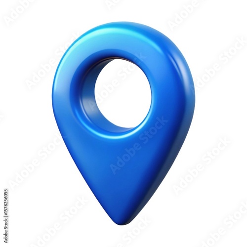 Free Download A blue 3d map pin location marker, isolated on a white background - GFXLoad