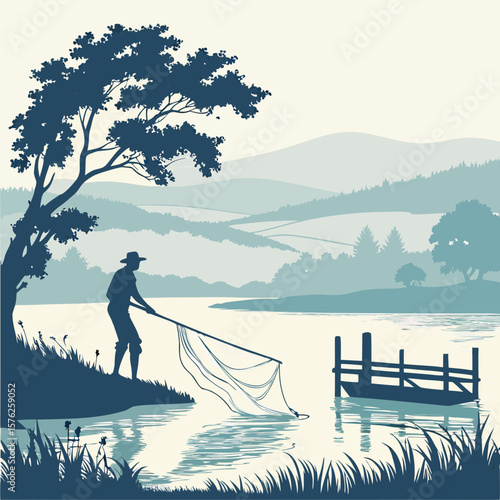fishing on the lake