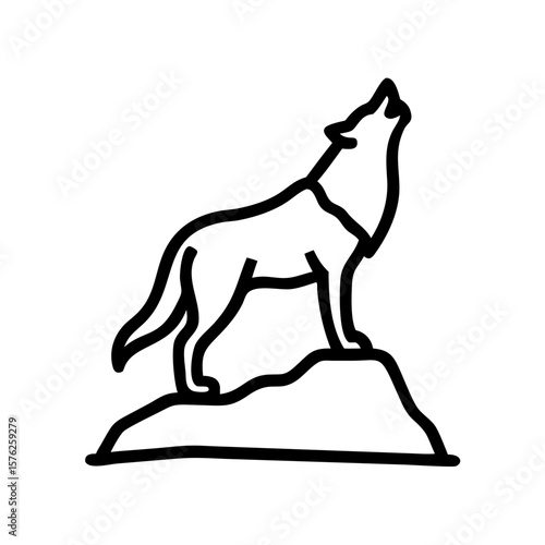 A black silhouette of a dog on a white background silhouette isolated on white background